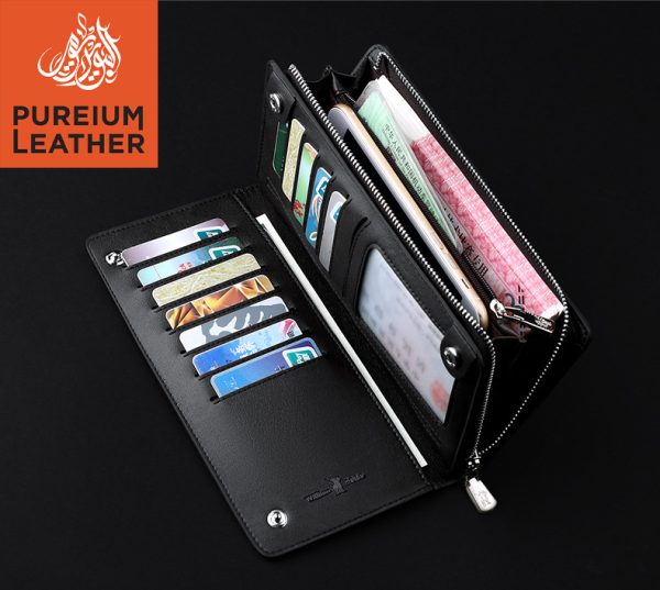 PL102 - Original Leather Long Wallet with Belt - Image 6