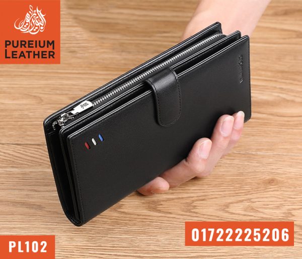 PL102 - Original Leather Long Wallet with Belt
