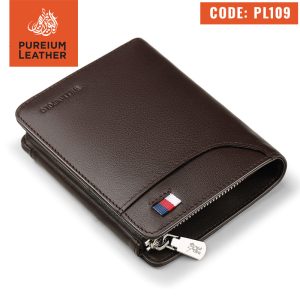 PL109 - Original Leather Short Wallet Brown